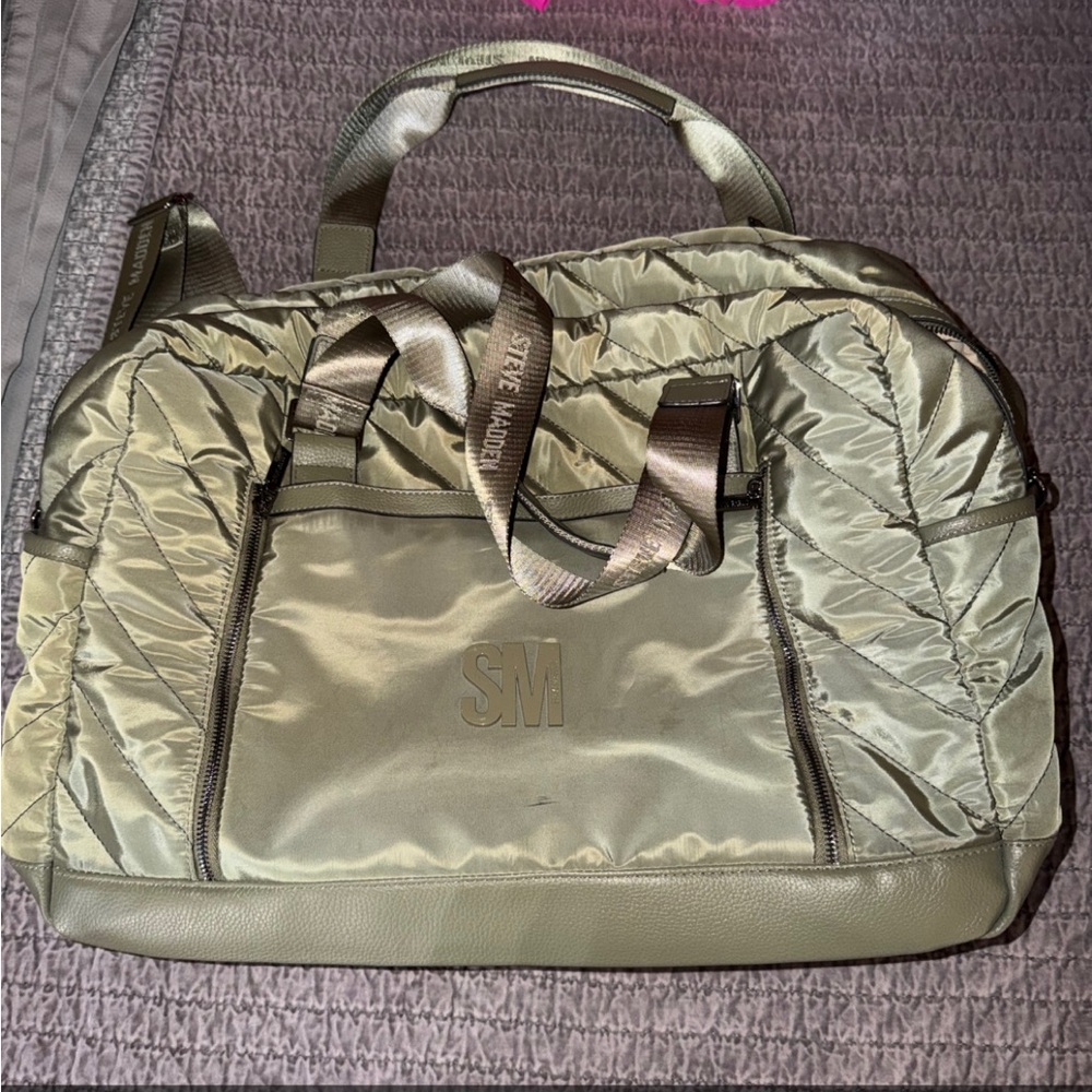 Steve Madden Olive Green Quilted Bag